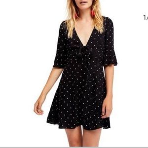 Free People All Yours Dress Black White PolkaDot 6